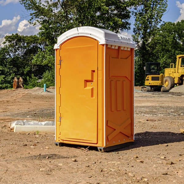 what is the maximum capacity for a single portable restroom in Nora Springs